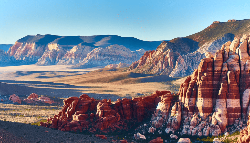 Breathtaking view of the Red Rock Canyon's geological formations